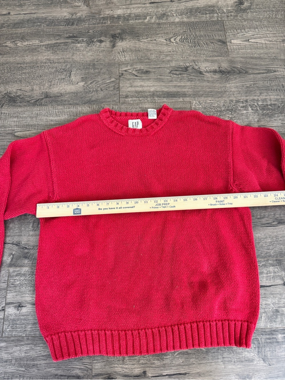 GAP Bright Red Crewneck Sweater - Picture 5 of 6